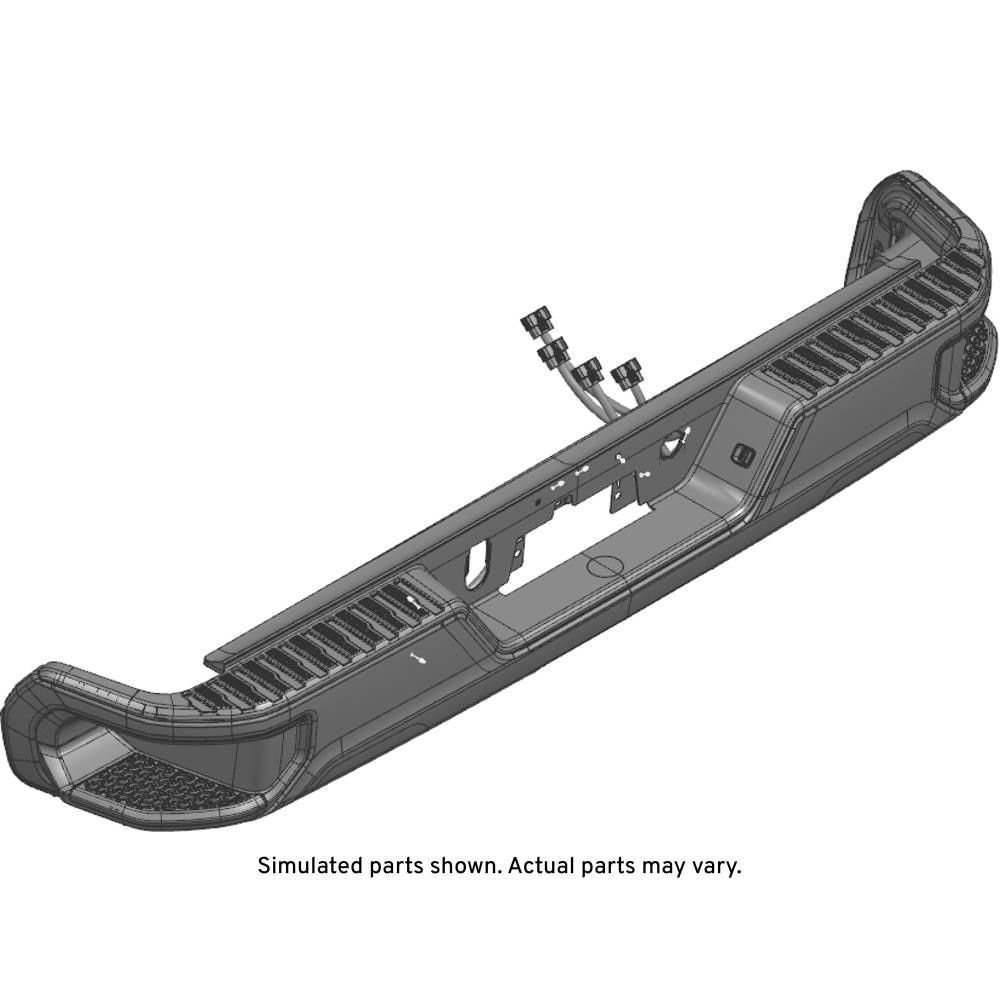 GM Genuine Parts Black Rear Bumper Impact Bar