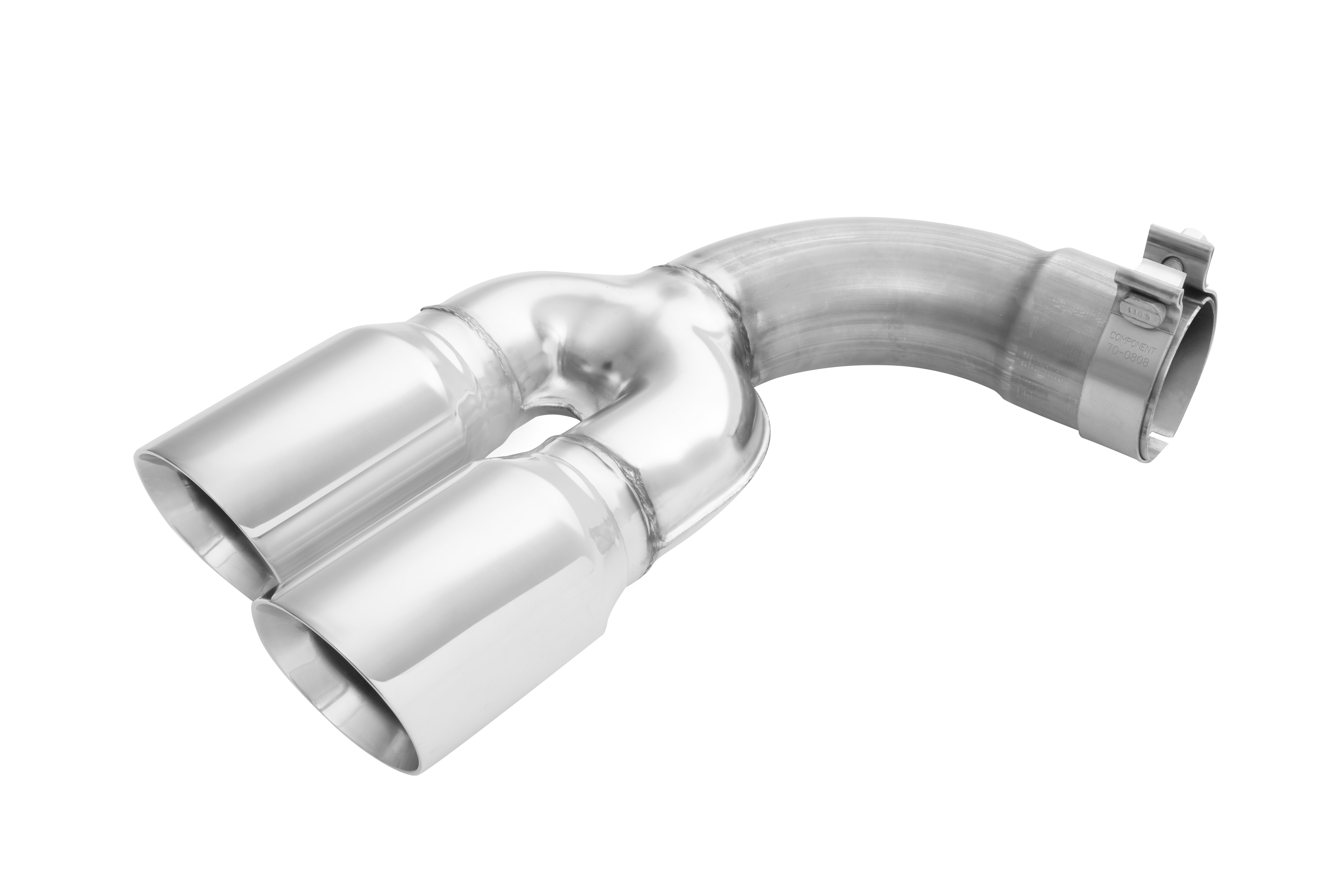 2.7L Polished Stainless Steel Dual-Outlet Exhaust Tip