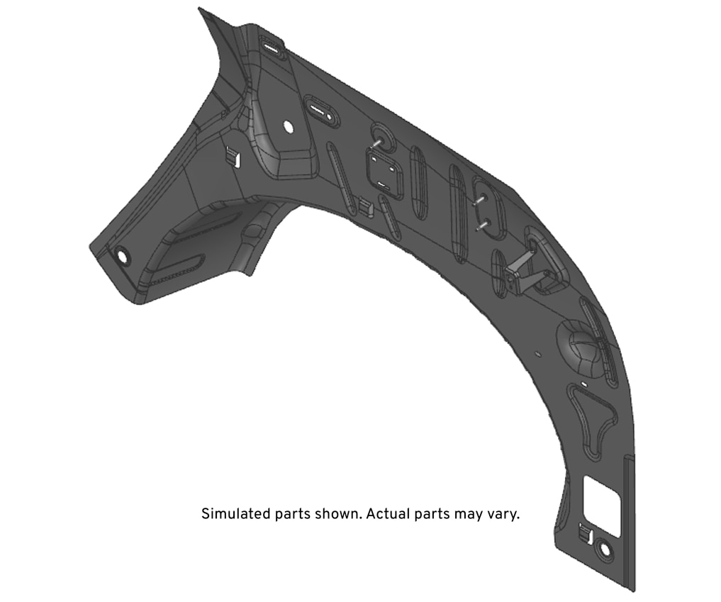 GM Genuine Parts Passenger Side Quarter Inner Lower Panel