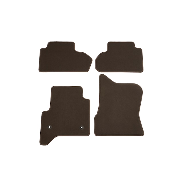 First- and Second-Row Carpeted Floor Mats in Cocoa