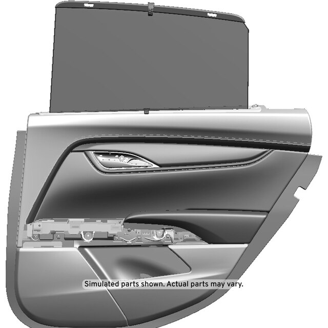 GM Genuine Parts Black Rear Passenger Side Door Trim