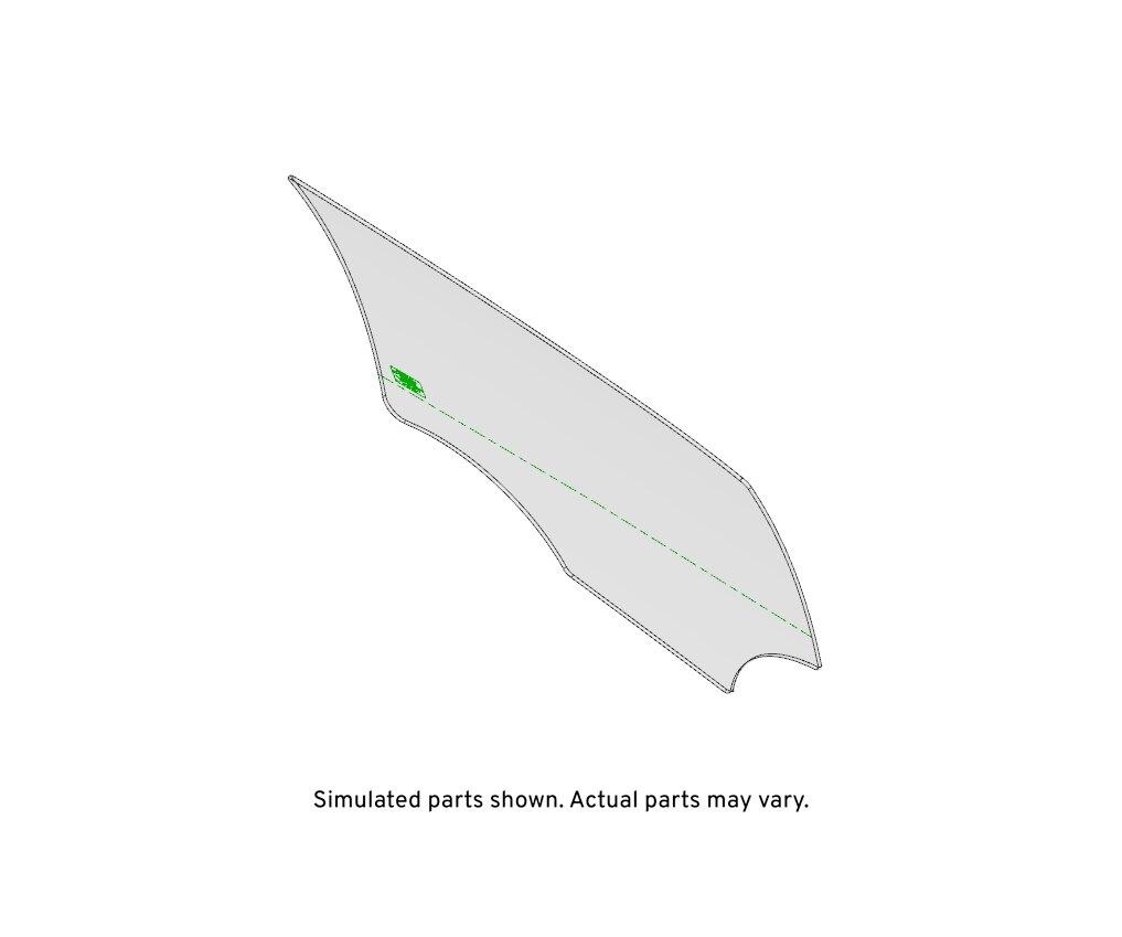 GM Genuine Parts Rear Passenger Side Door Window