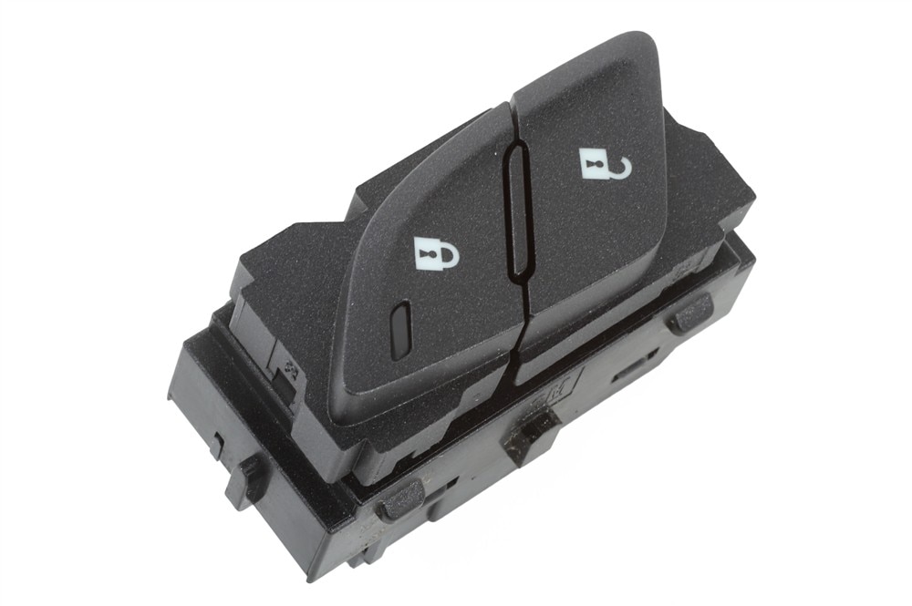 GM Genuine Parts Black Carbon Passenger Side Door Lock Switch (Programming Required)