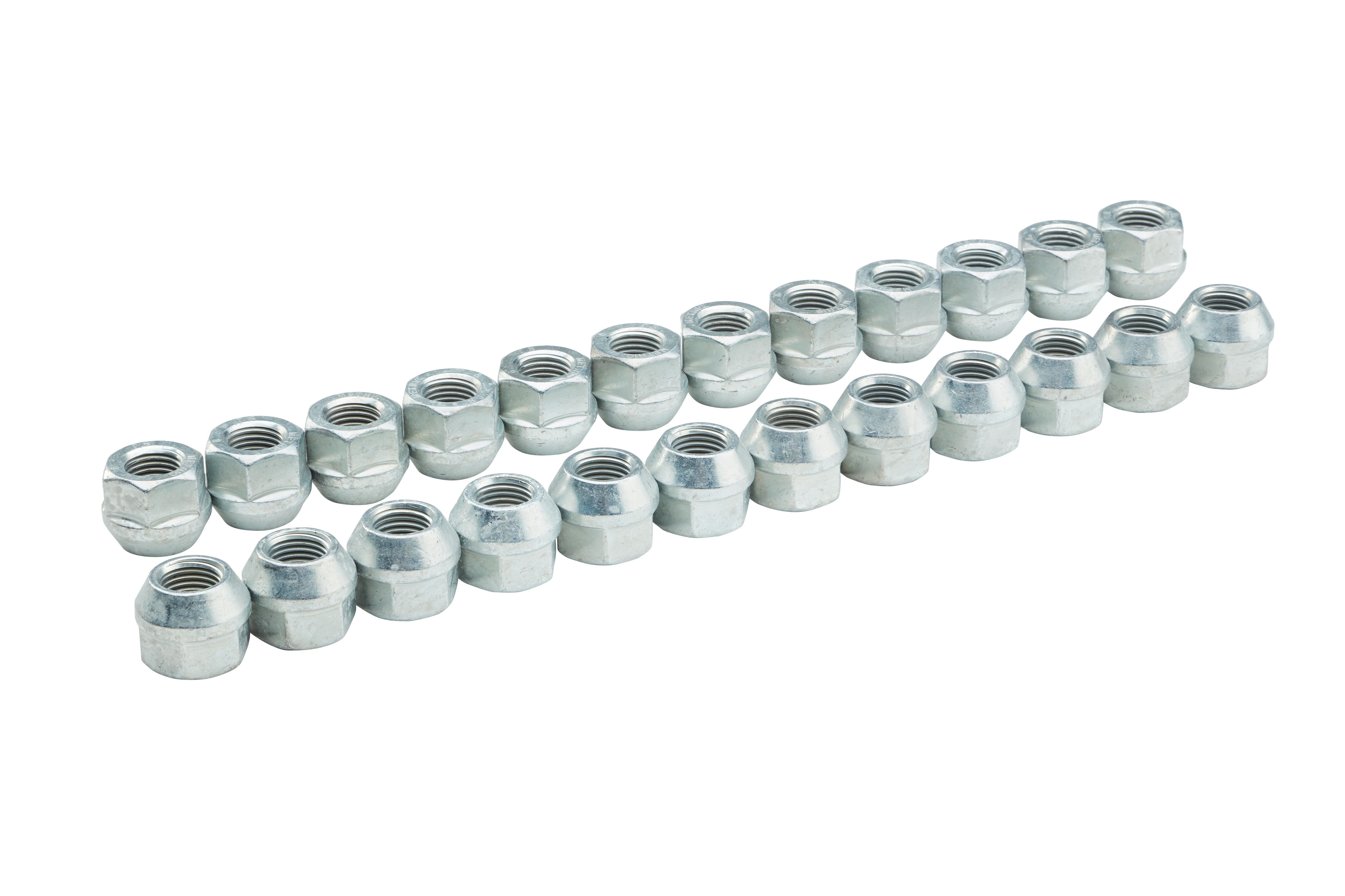 Pack of 24 Lug Nuts in Steel Non-Decorative (For Wheels with Hidden Lugs)