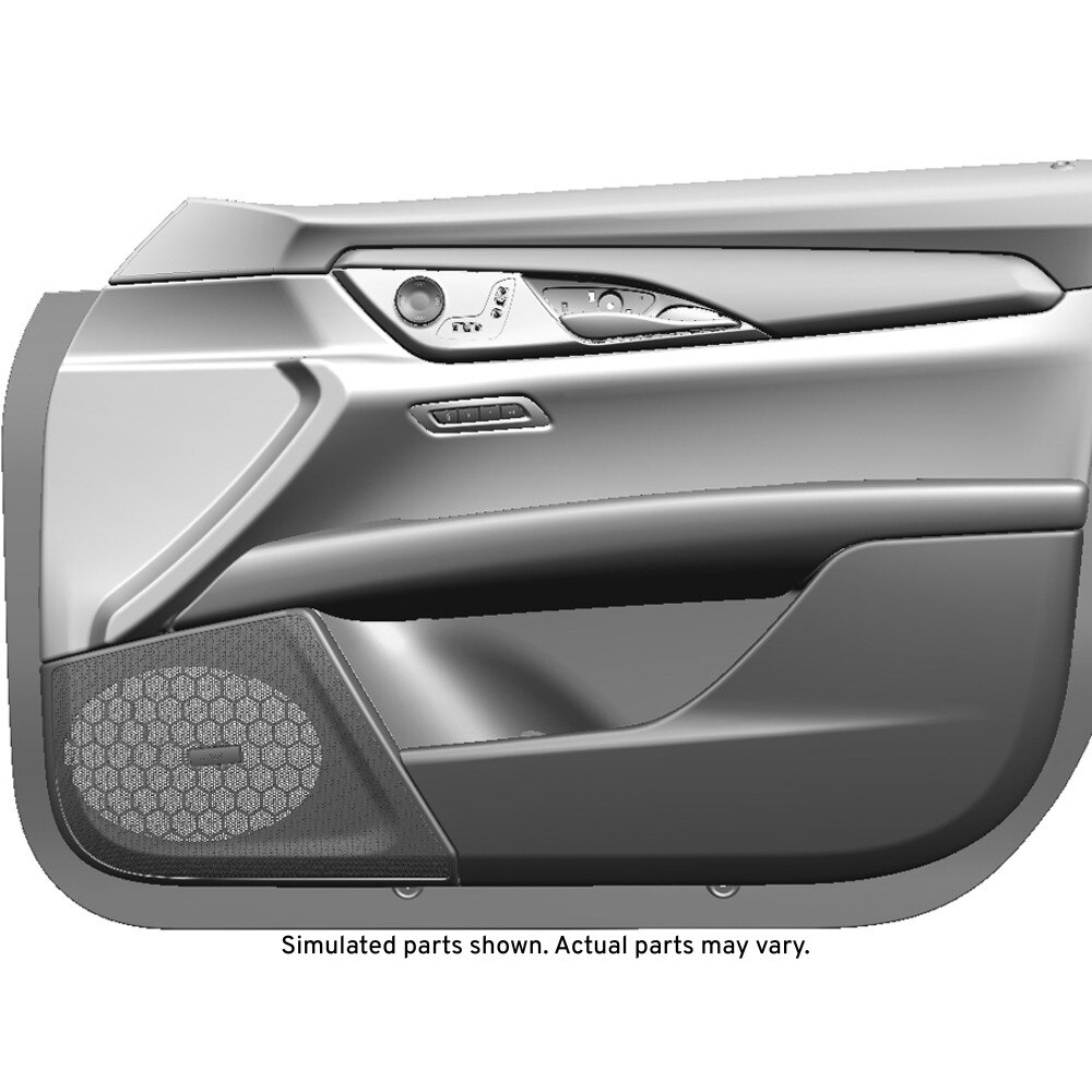 GM Genuine Parts Black Front Passenger Side Door Trim Assembly with Light