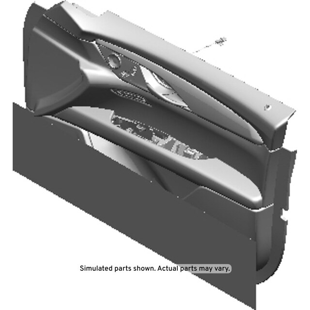 GM Genuine Parts Black Front Passenger Side Door Trim Assembly with Light