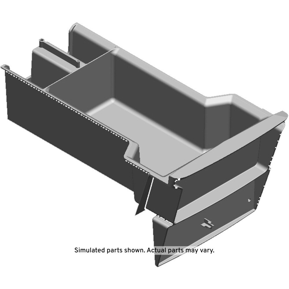 GM Genuine Parts Black Front Floor Console Rear Compartment