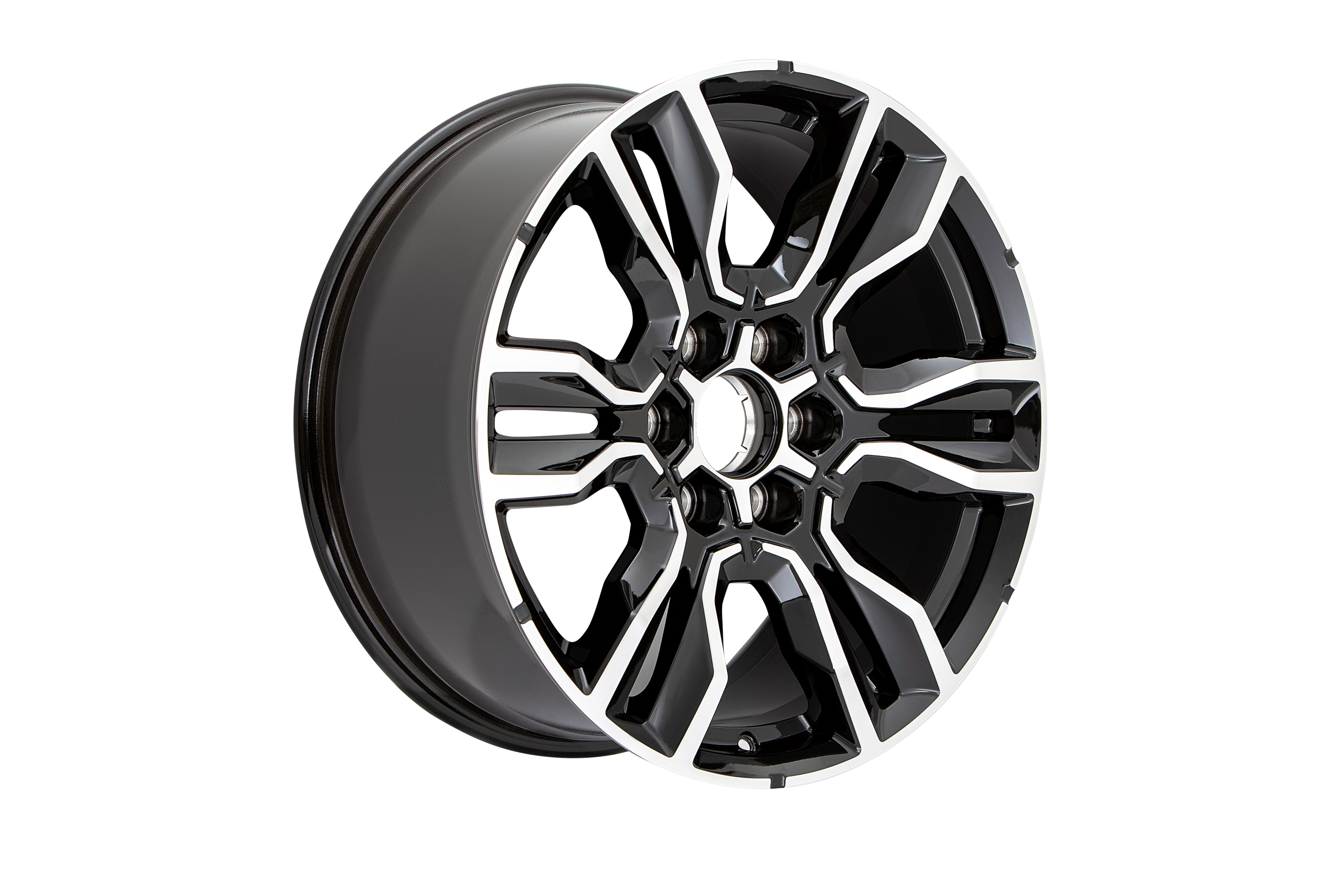 ロヤティ 20x9-Inch Aluminum Split-Spoke Wheel in Gloss Black with Machined