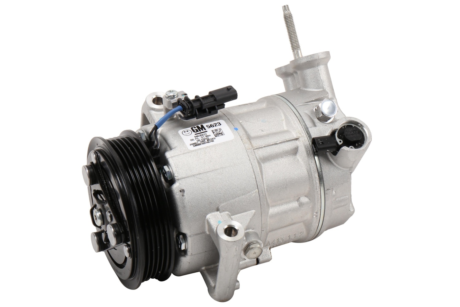 GM Genuine Parts Air Conditioning Compressor Kit with Stud, Valve, Plug, and Oil