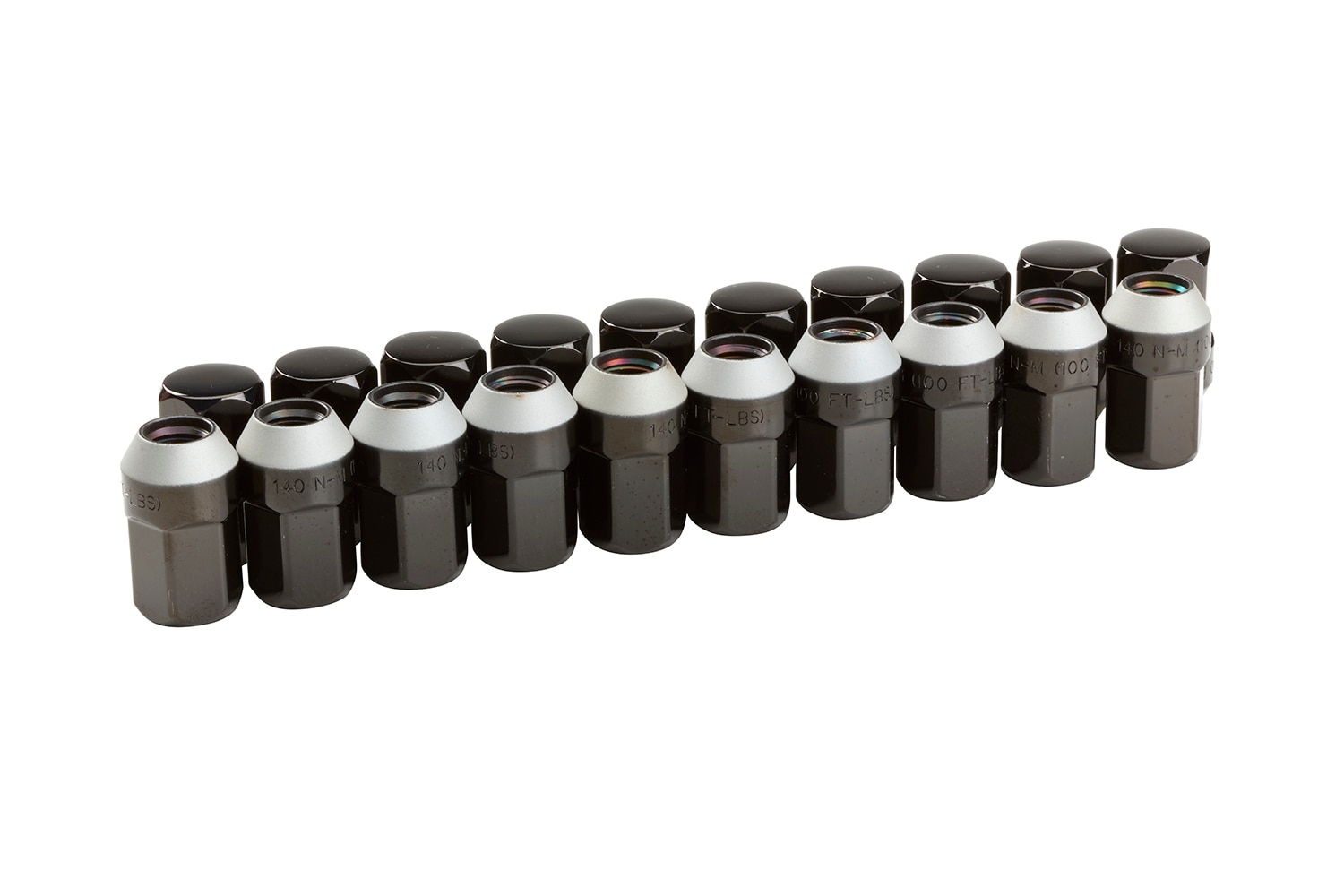 Pack of 20 Lug Nuts in Black