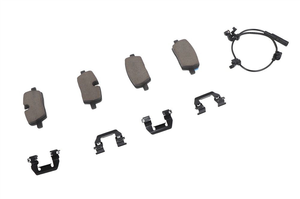 ACDelco GM Original Equipment Rear Disc Brake Pad Set with Springs and Pad Wear Sensor