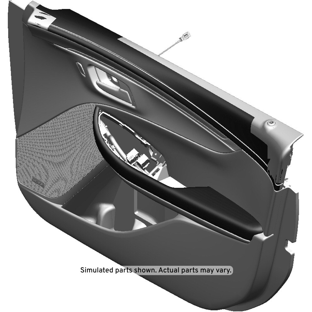 GM Genuine Parts Titanium Front Passenger Side Door Interior Trim Panel