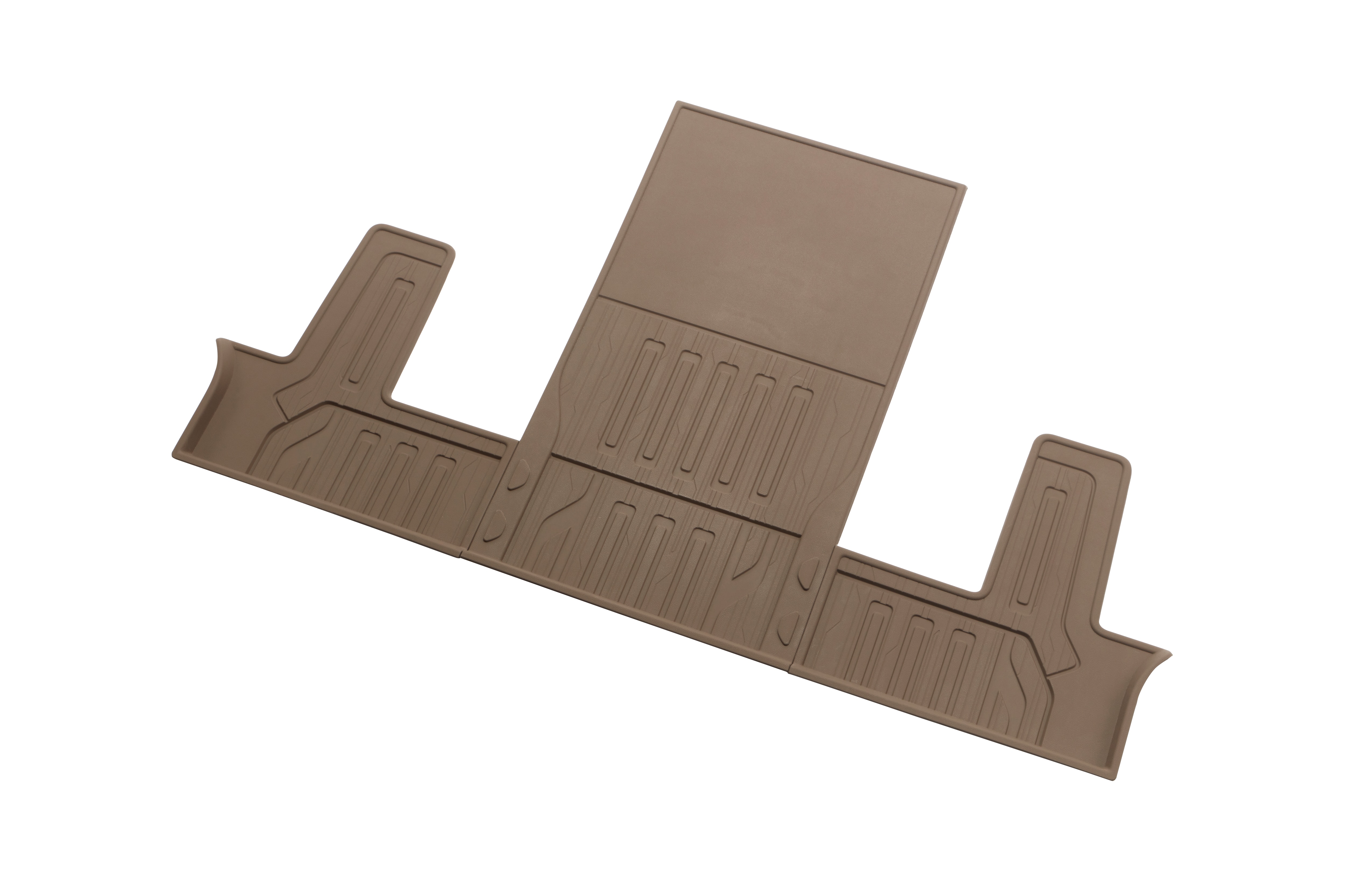 Third-Row Interlocking Premium All-Weather Floor Liner in Teak