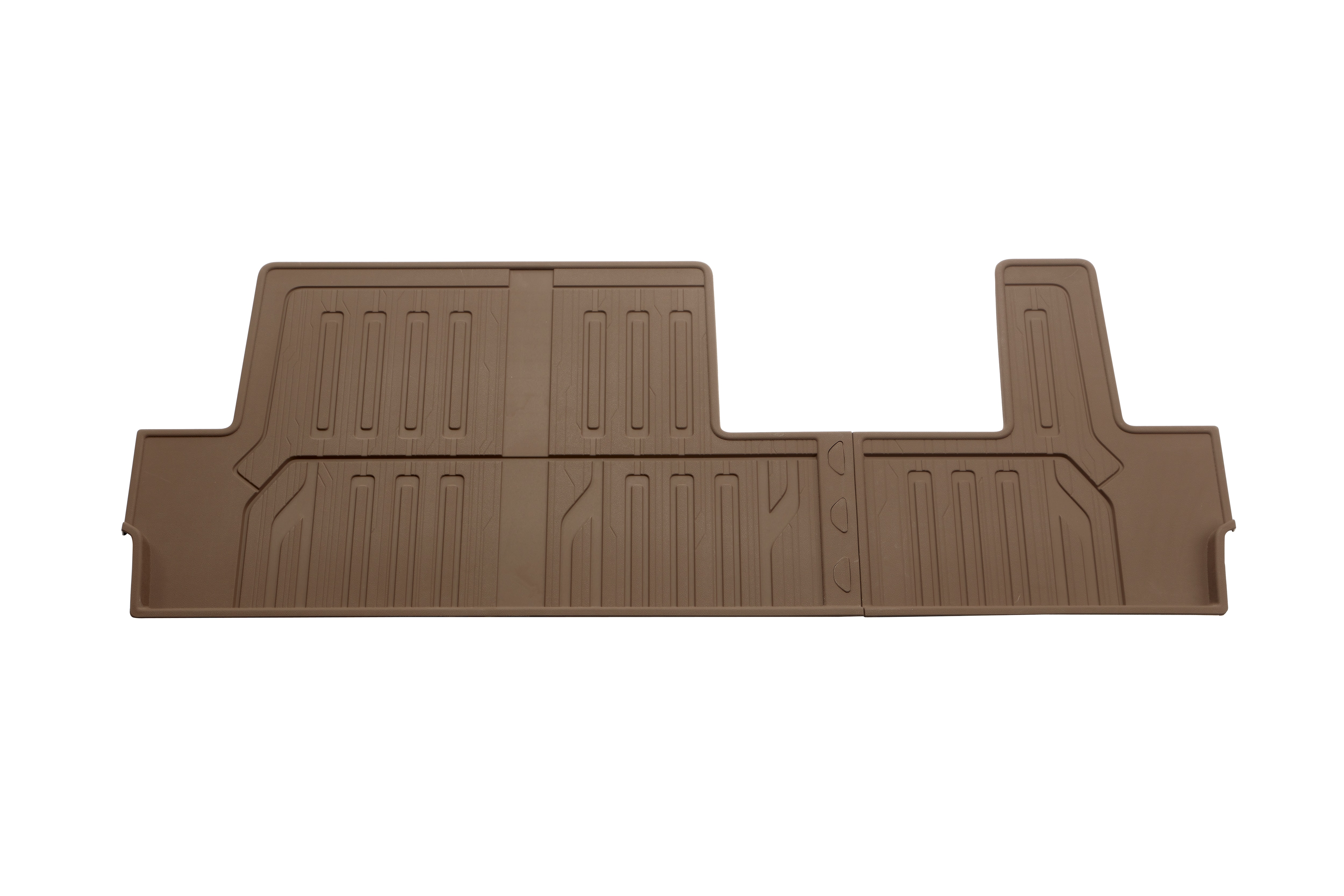 Third-Row Interlocking Premium All-Weather Floor Liner in Teak (for Models with Second-Row Bench Seat)