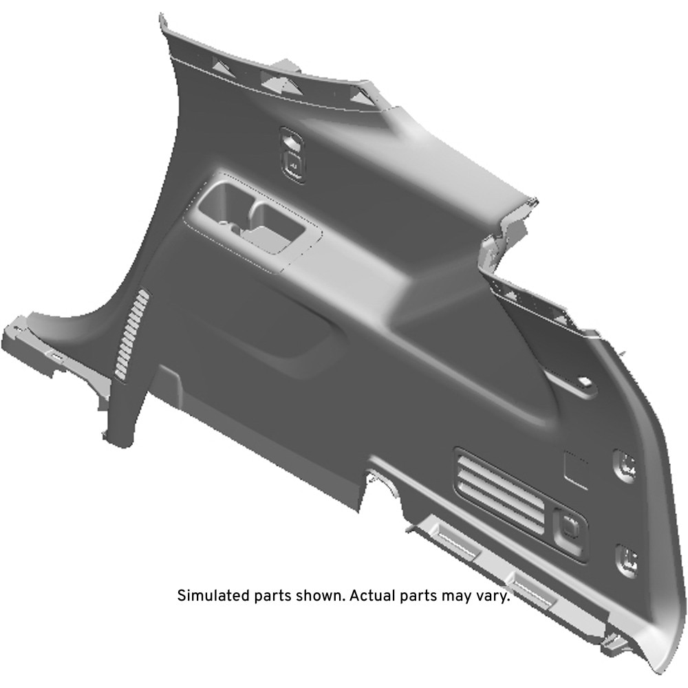 GM Genuine Parts Black Passenger Side Quarter Lower Rear Trim Panel