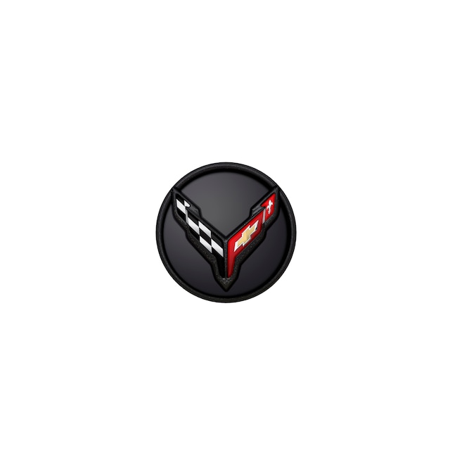 Center Cap in Carbon Flash with Crossed Flags Logo
