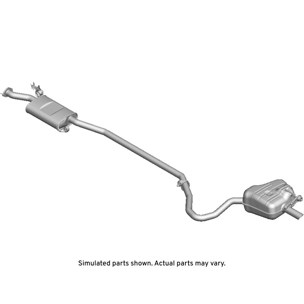 GM Genuine Parts Exhaust Muffler with Exhaust Pipe