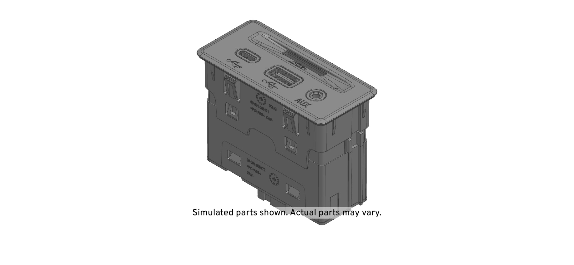 GM Genuine Parts Jet Black Audio Player, USB, Auxiliary In, and Memory Card Receptacle