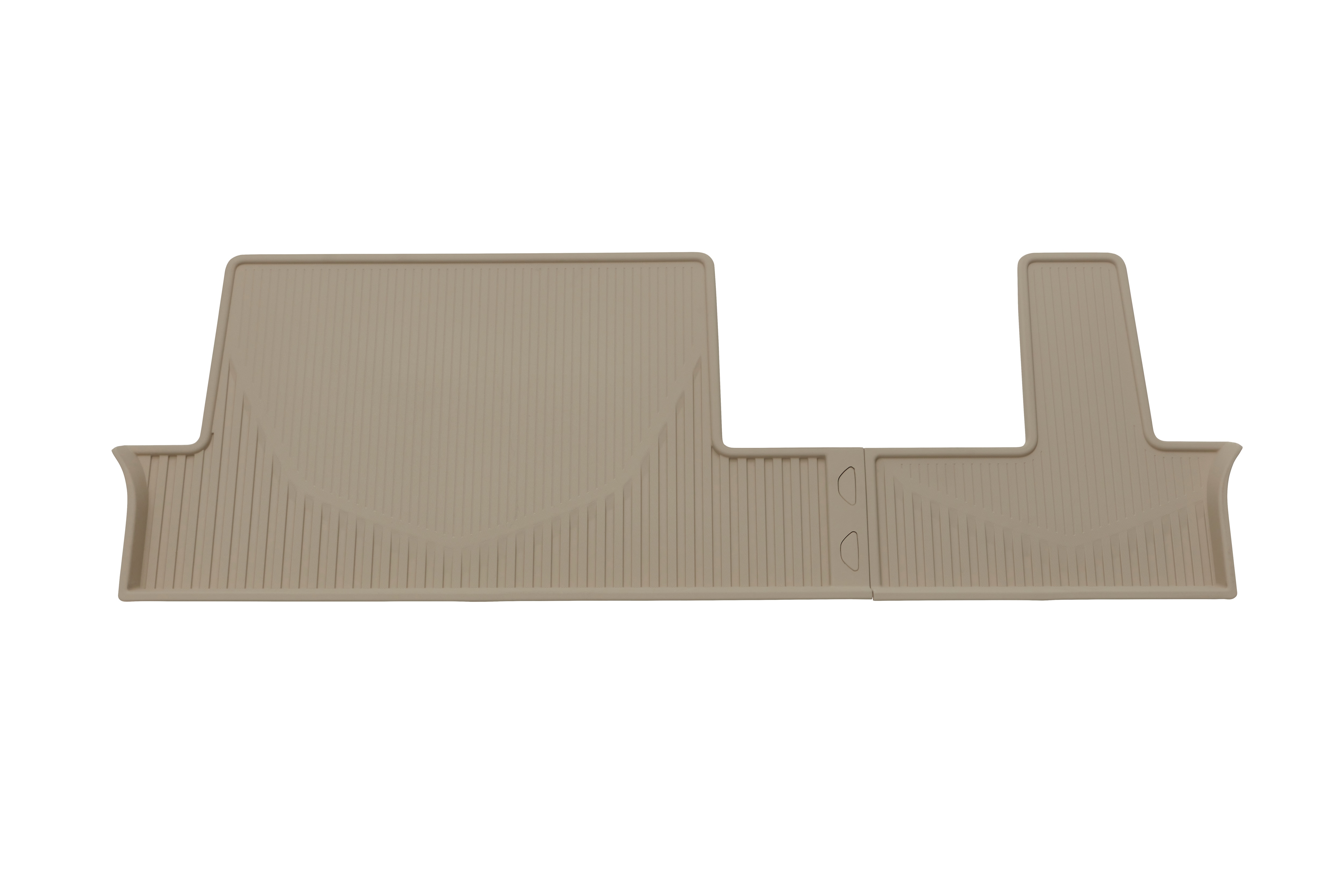 Third-Row Interlocking Premium All-Weather Floor Liner in Whisper Beige (for Models with Second-Row Bench Seat)