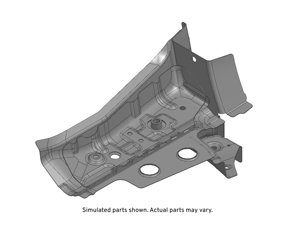 GM Genuine Parts Passenger Side Underbody Number 1 Cross Sill