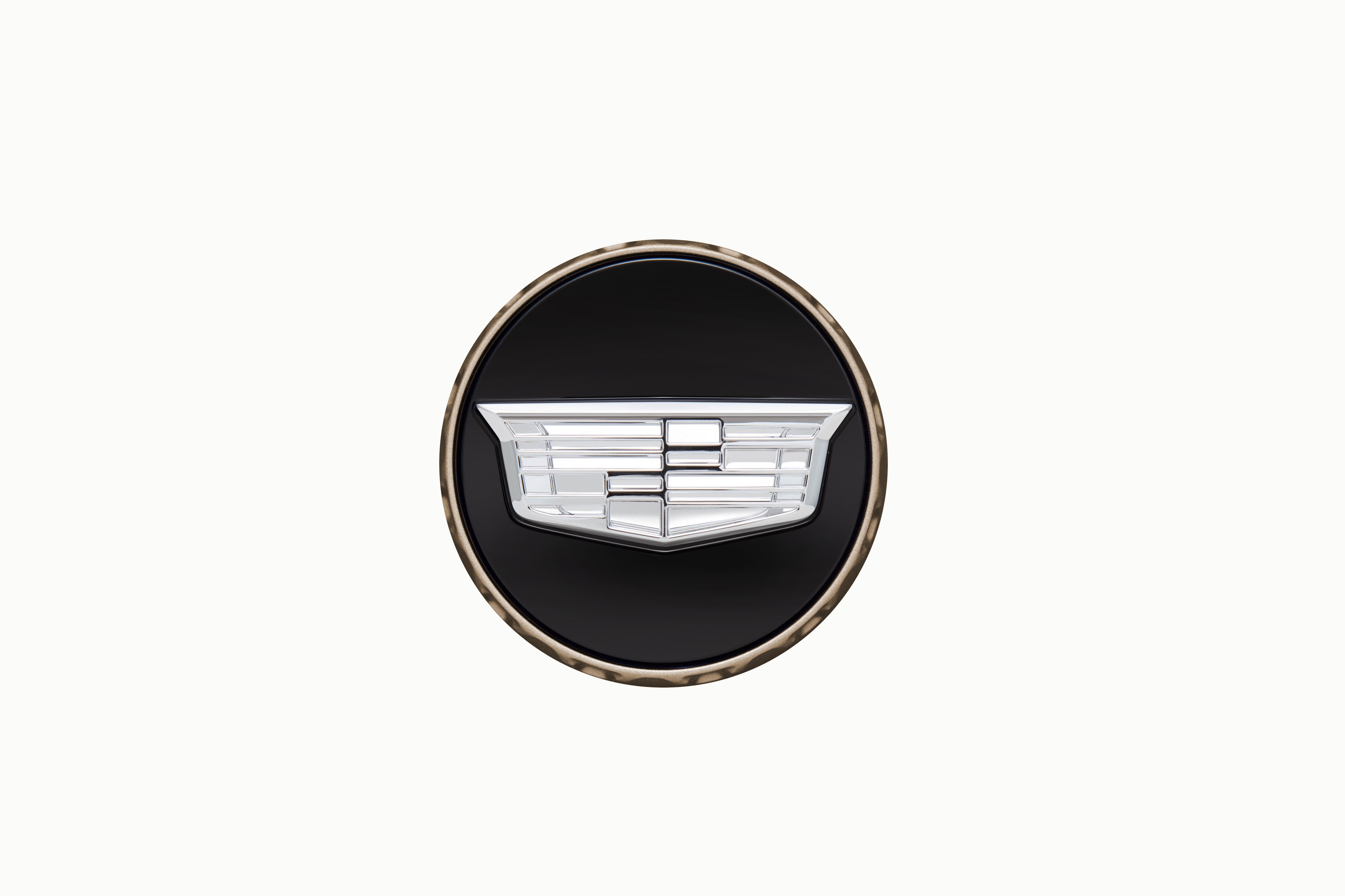 Center Cap in Black with Tech Bronze Accent and Monochrome Cadillac Logo