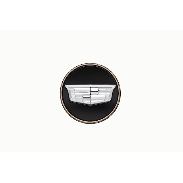 Center Cap in Black with Tech Bronze Accent and Monochrome Cadillac Logo
