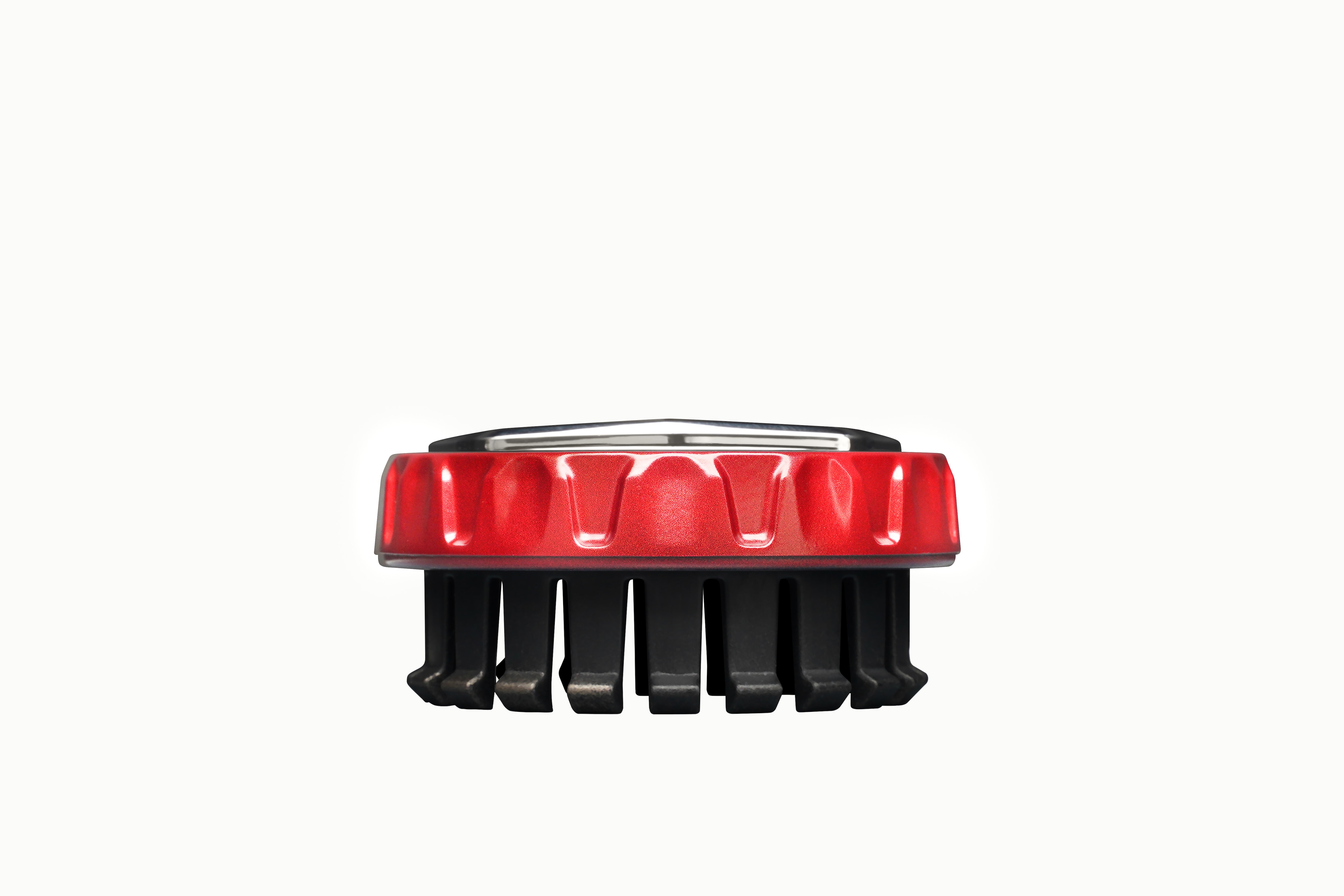 Center Cap in Black with Red Accent and Monochrome Cadillac Logo