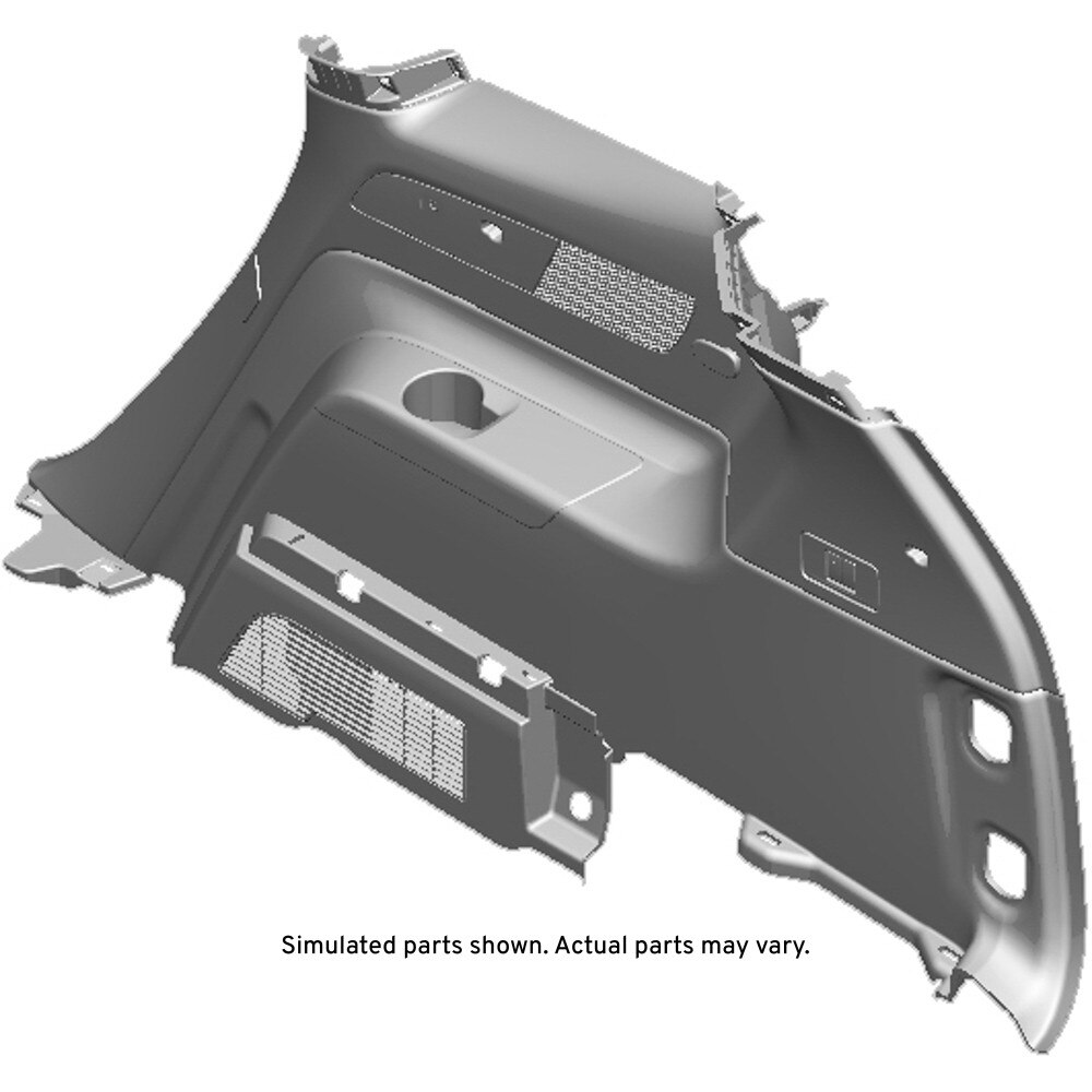 GM Genuine Parts Jet Black Passenger Side Quarter Lower Rear Trim Panel