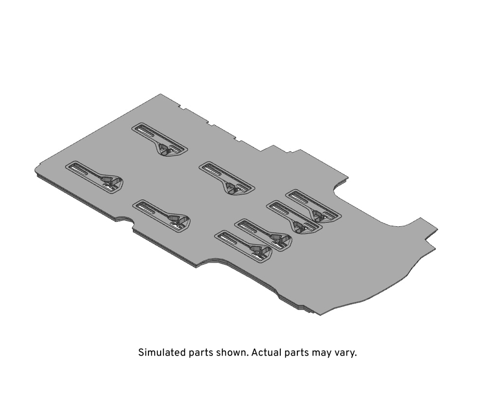GM Genuine Parts Ebony Rear Floor Panel Carpet