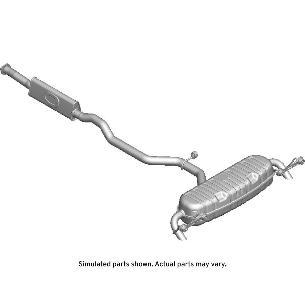 GM Genuine Parts Exhaust Muffler with Exhaust Pipe