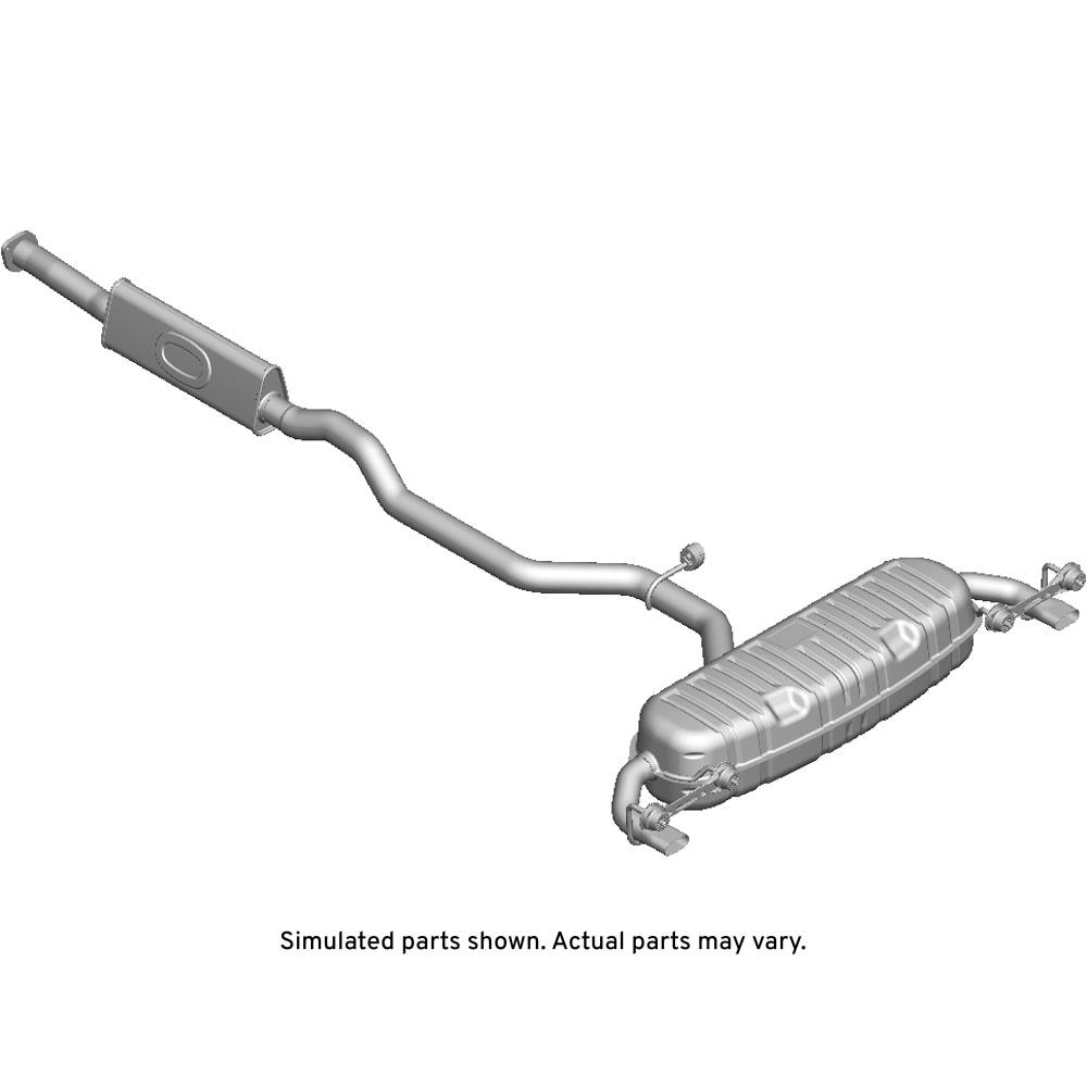 GM Genuine Parts Exhaust Muffler with Exhaust Pipe