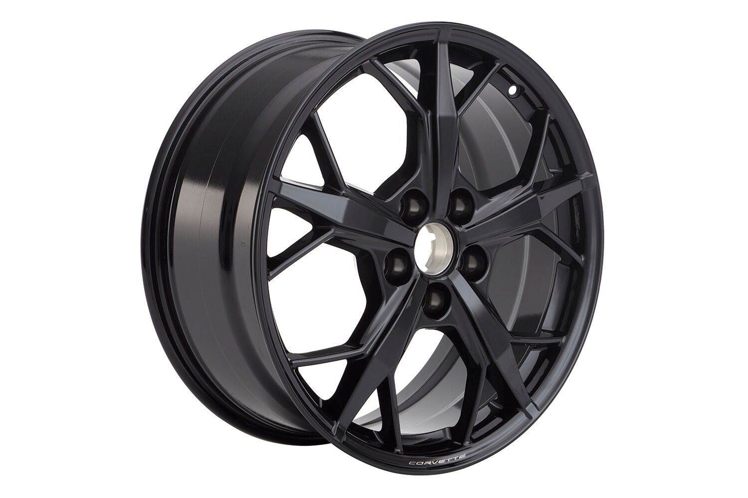 Chevrolet 20x11-Inch Aluminum 5-Trident Spoke Rear Wheel in Black