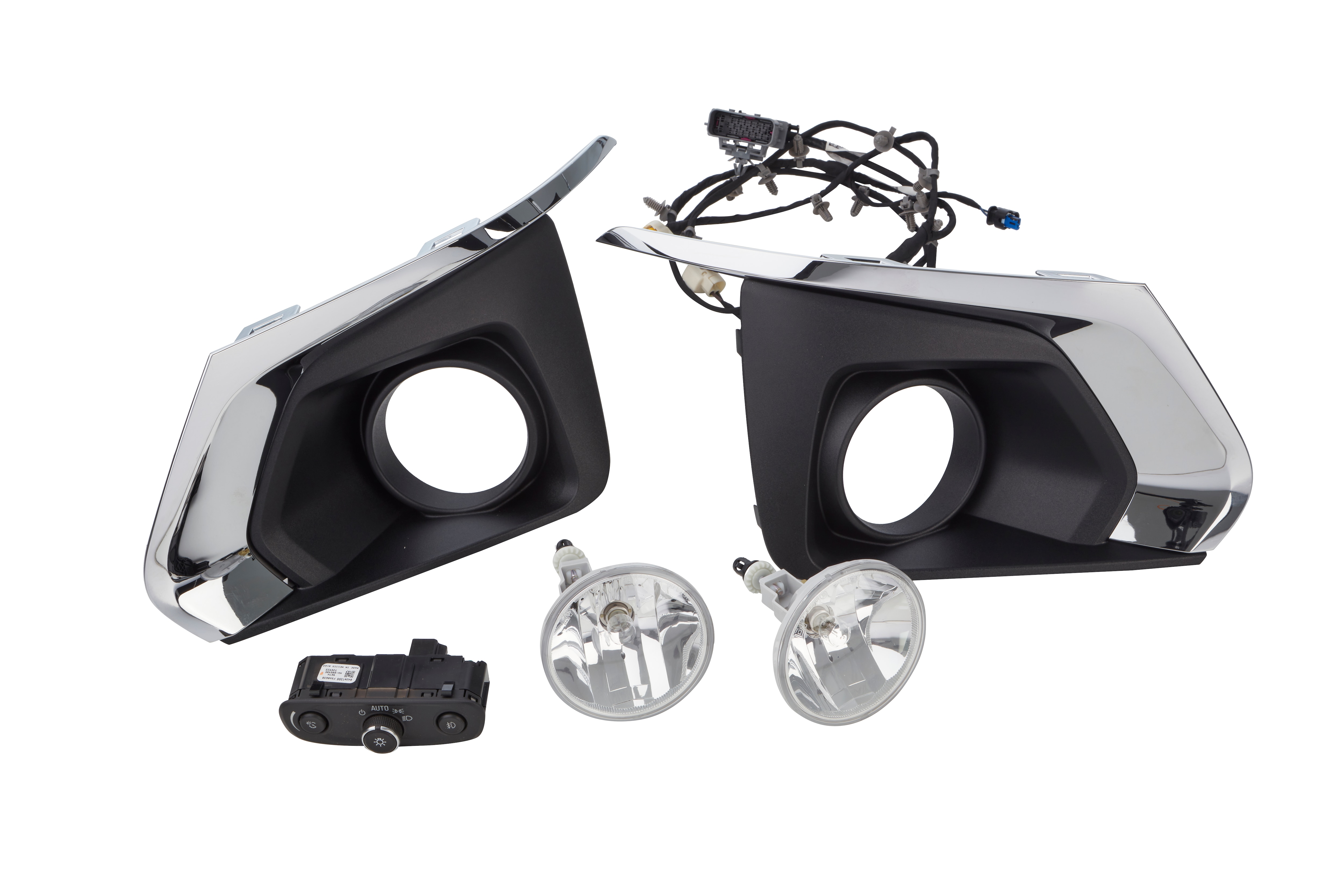 Front Foglamp Kit in Black with Chrome insert