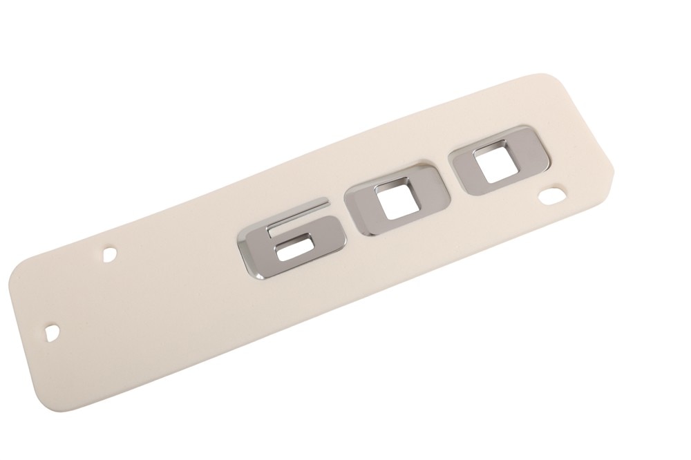 GM Genuine Parts Galvano Silver Passenger Side Liftgate Engine Name Plate