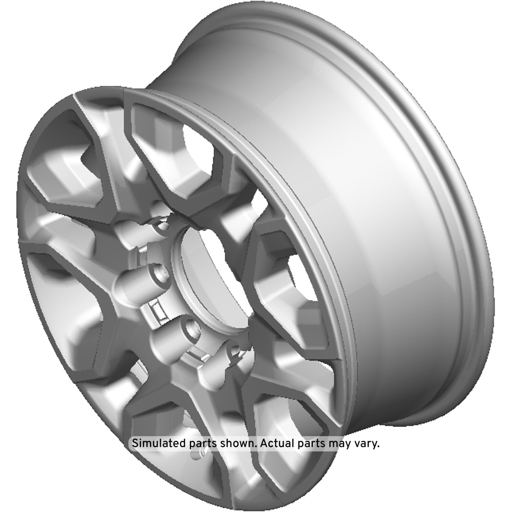 GM Genuine Parts 18x8.0in Polished Aluminum Front and Rear Wheel