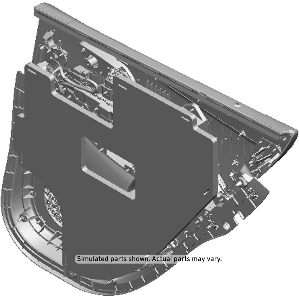 GM Genuine Parts Black Rear Driver Side Door Trim
