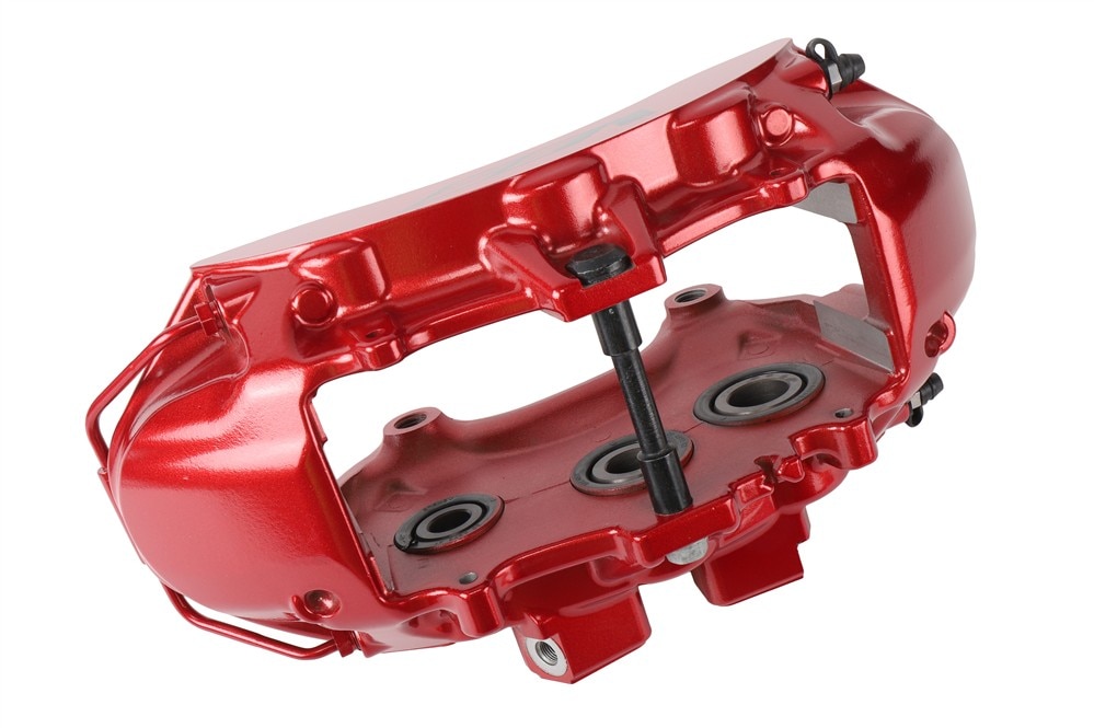 GM Genuine Parts Edge Red Front Brake Caliper without Pads and Bracket