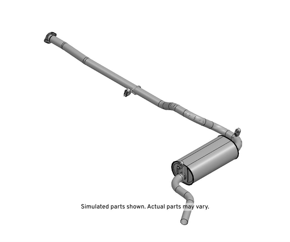 GM Genuine Parts Exhaust Muffler with Exhaust Pipe