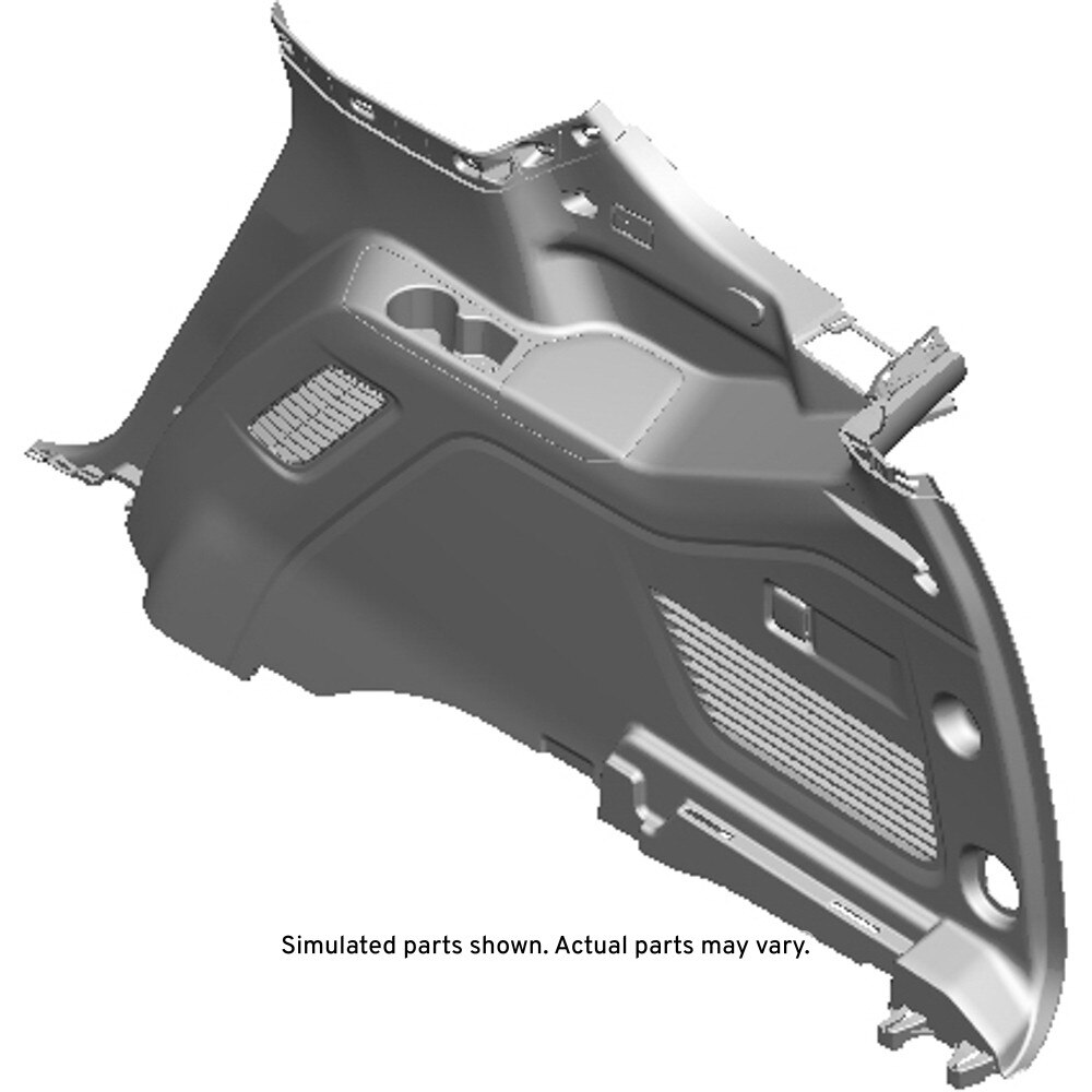 GM Genuine Parts Black Passenger Side Quarter Lower Rear Trim Panel