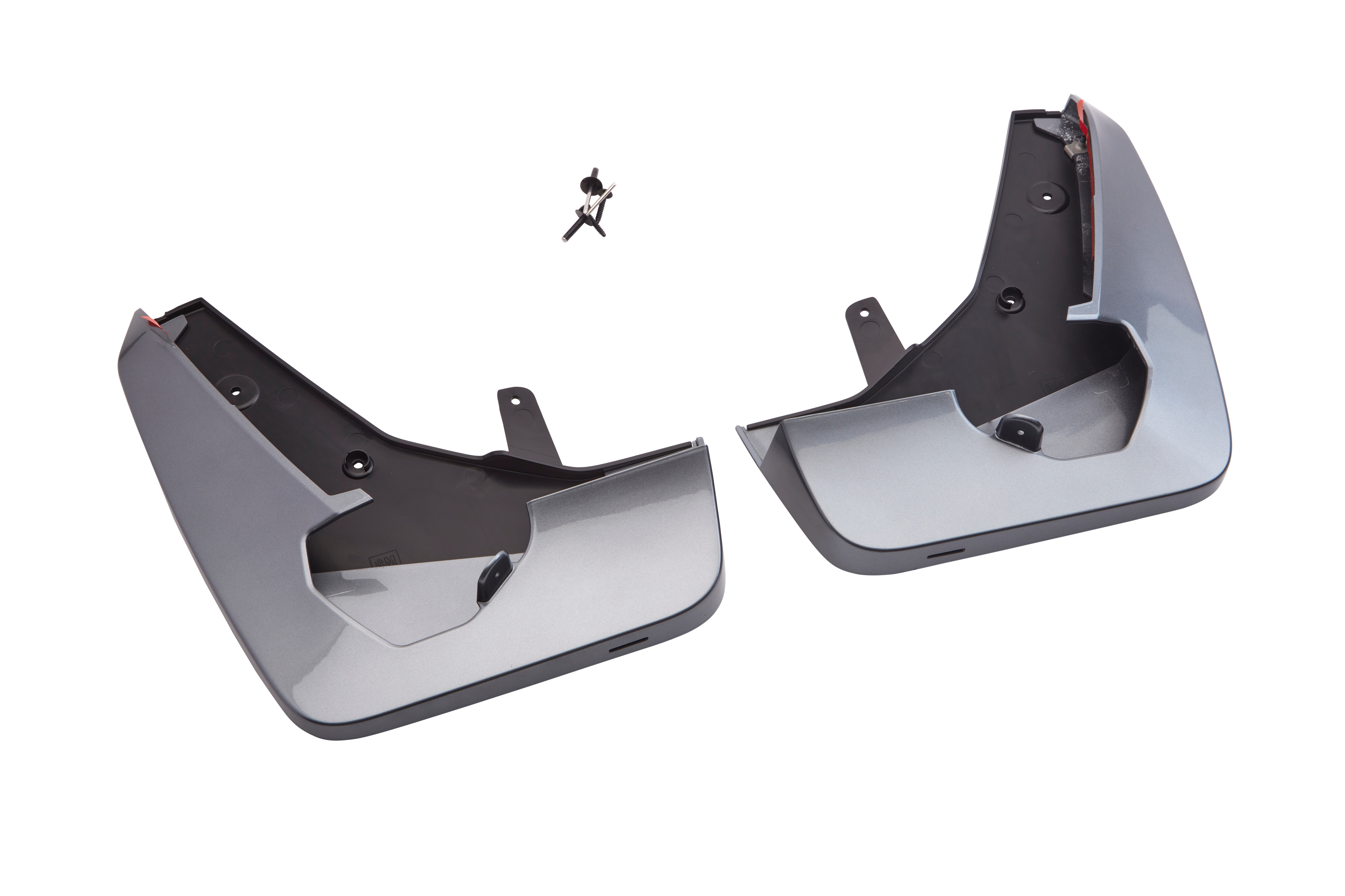 Front Splash Guards in Satin Steel Metallic