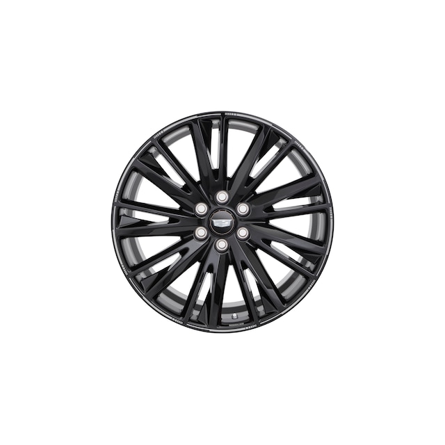 22x9.5-Inch Multi-Spoke Wheel in High Gloss Black with Laser Etching