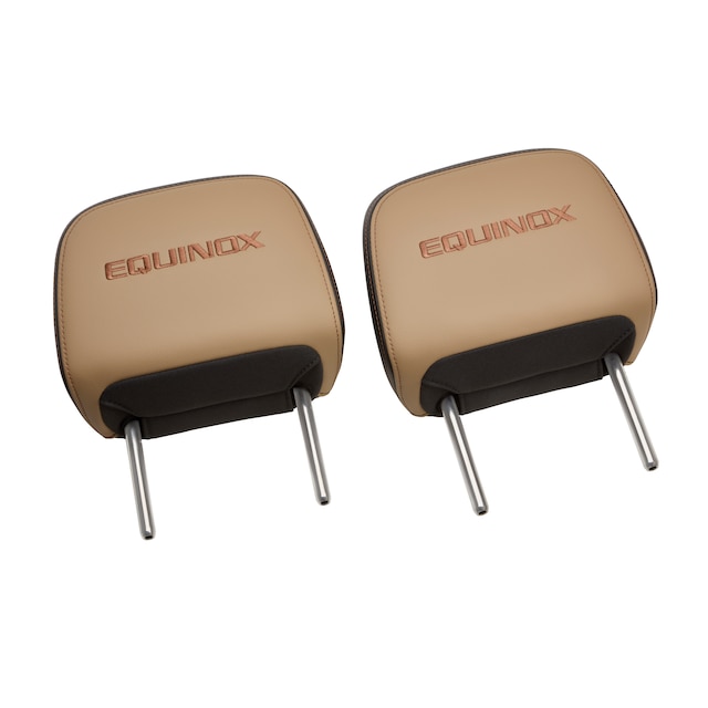 Leather Headrest in Maple Sugar with Rumba Stitching