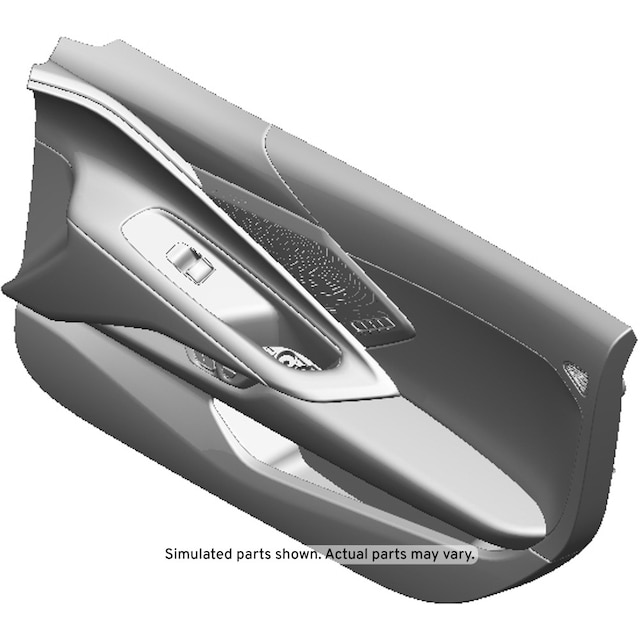 GM Genuine Parts Black Front Passenger Side Door Interior Trim Panel