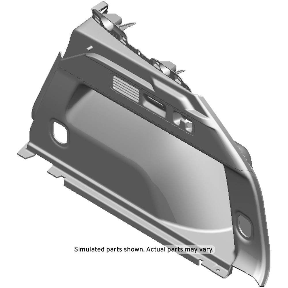 GM Genuine Parts Black Passenger Side Quarter Lower Rear Trim Panel