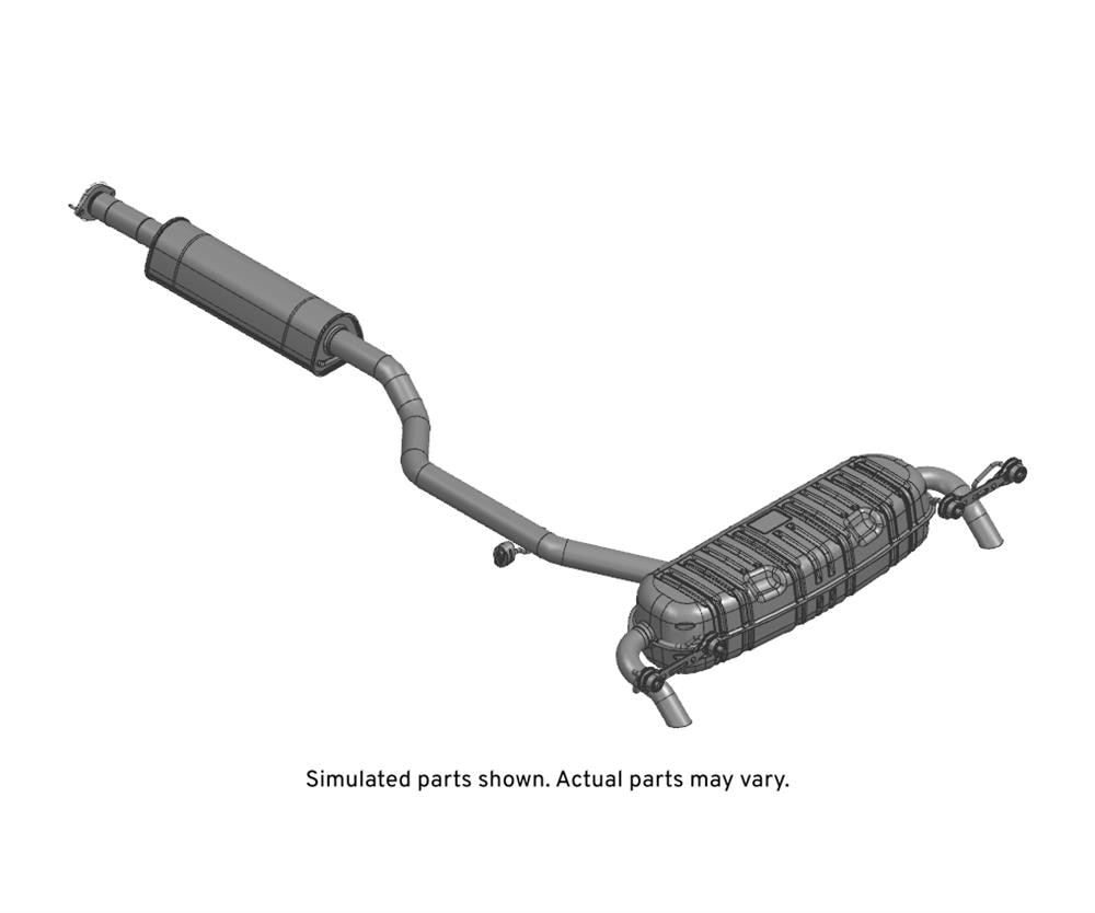 GM Genuine Parts Exhaust Muffler with Exhaust Pipe