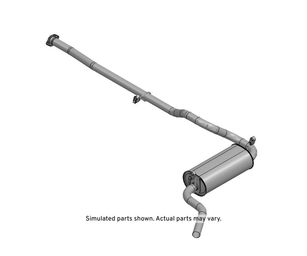 GM Genuine Parts Exhaust Muffler with Exhaust Pipe