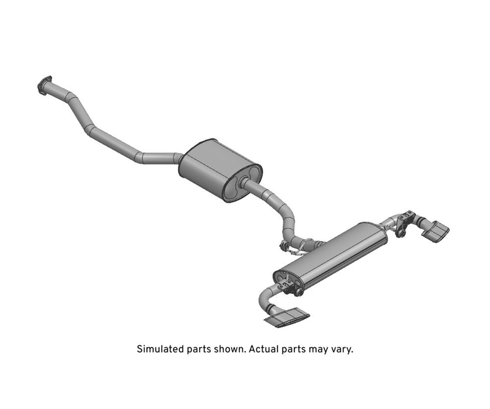 GM Genuine Parts Exhaust Muffler with Exhaust Pipe