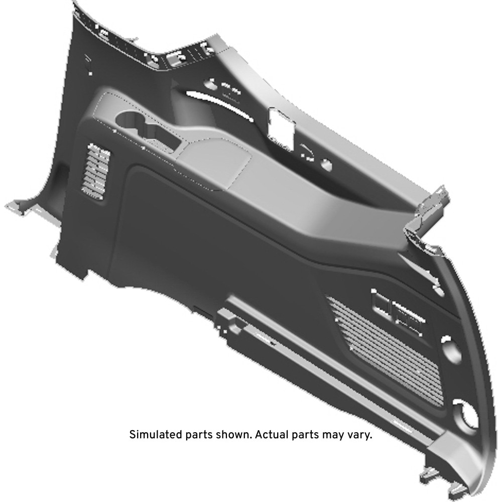 GM Genuine Parts Black Passenger Side Quarter Lower Rear Trim Panel