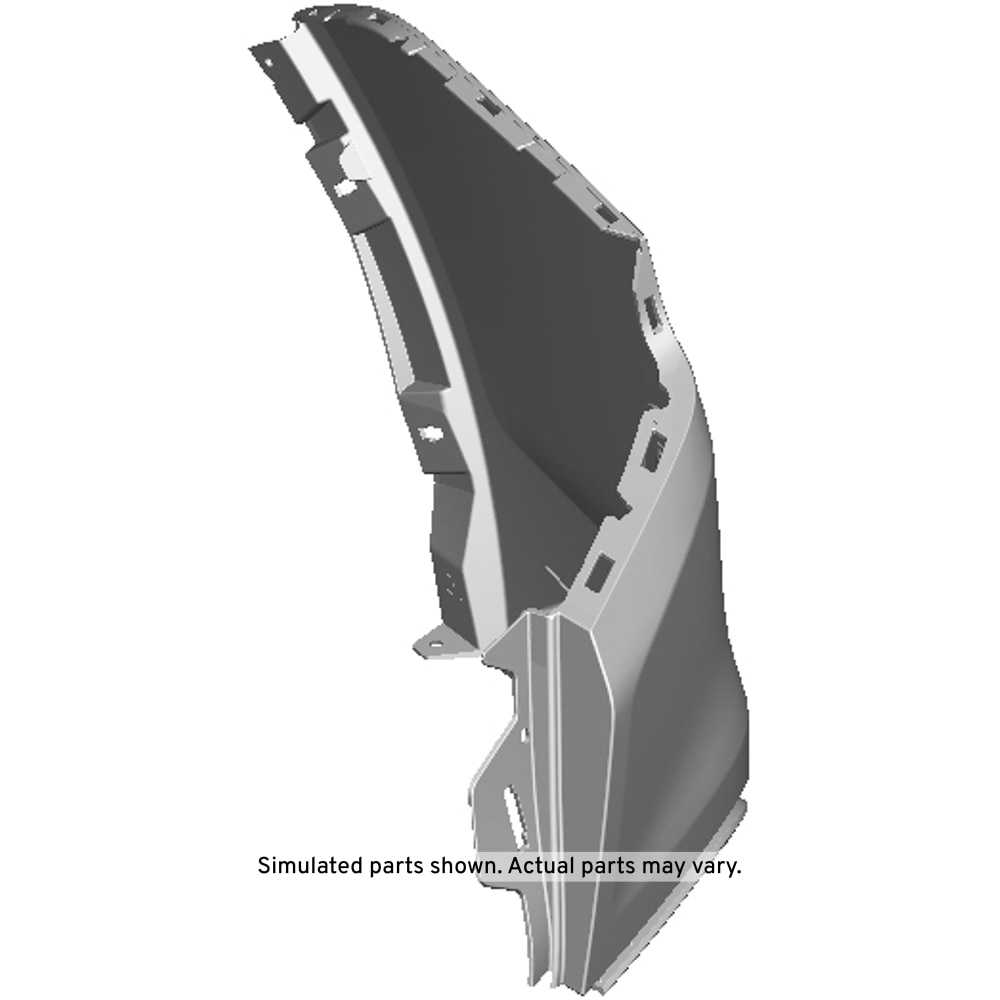 GM Genuine Parts Primed Rear Passenger Side Bumper Upper Fascia