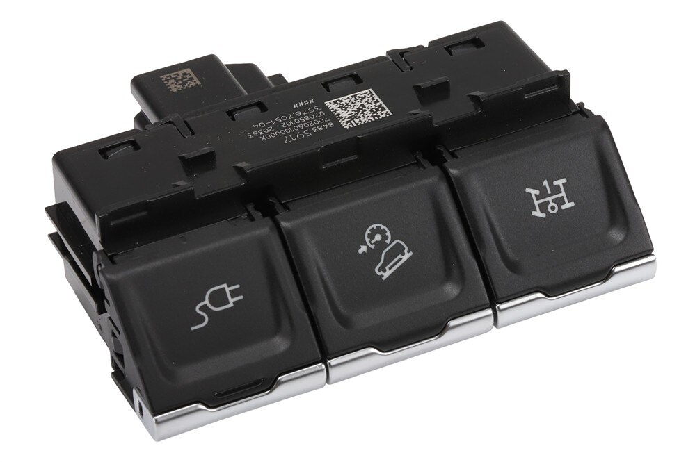 GM Genuine Parts Jet Black Passenger Side Instrument Panel Center Accessory Function Switch